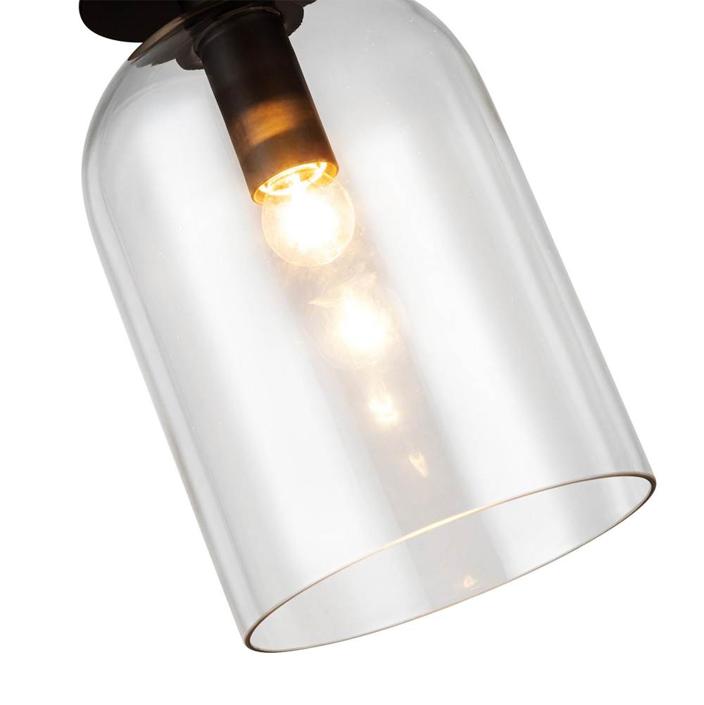 Alora Lighting PD515408MBCL Matte Black,Clear Glass Sylvia 8-in Matte Black/clear Glass 1 Light Pendant Image 2