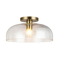 Alora Lighting SF515712BGCL Brushed Gold,Clear Glass Sylvia 12-in Brushed Gold/clear Glass 1 Light Semi-flush Image 1