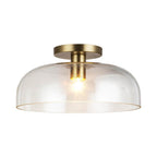 Alora Lighting SF515712BGCL Brushed Gold,Clear Glass Sylvia 12-in Brushed Gold/clear Glass 1 Light Semi-flush Image 1
