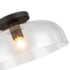 Alora Lighting SF515712MBCL Matte Black,Clear Glass Sylvia 12-in Matte Black/clear Glass 1 Light Semi-flush Image 2