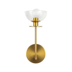 Alora Lighting Sylvia 5-in Brushed Gold/clear Glass 1 Light Wall Vanity