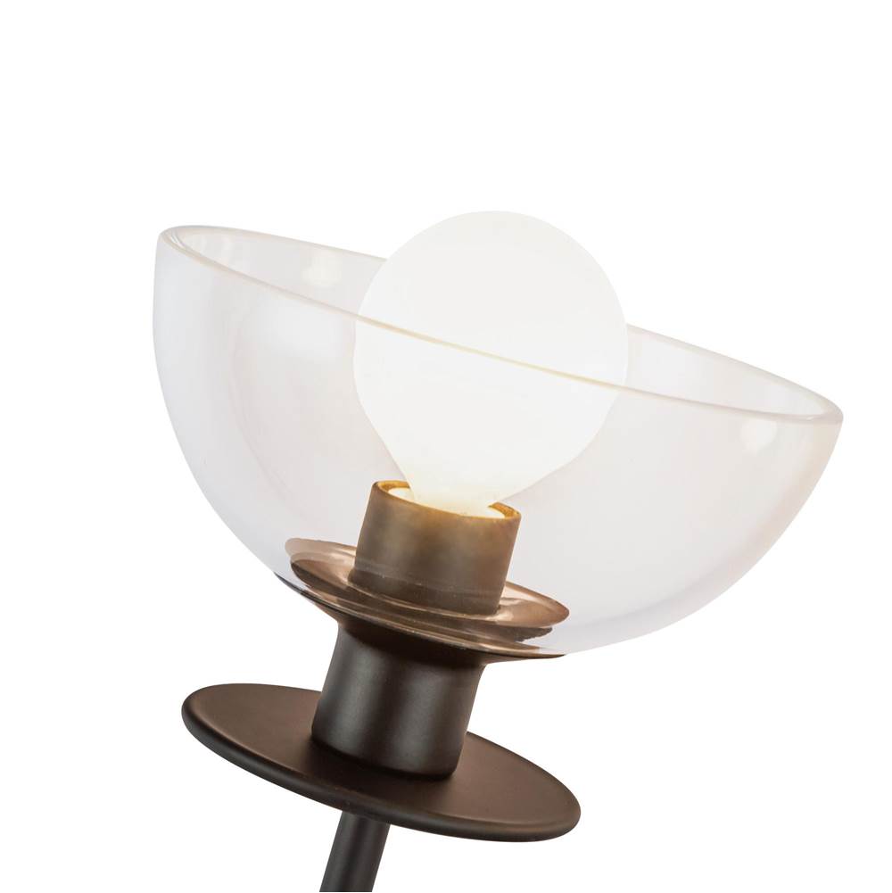 Alora Lighting WV515212MBCL Matte Black,Clear Glass Sylvia 12-in Matte Black/clear Glass 2 Lights Wall Vanity Image 2