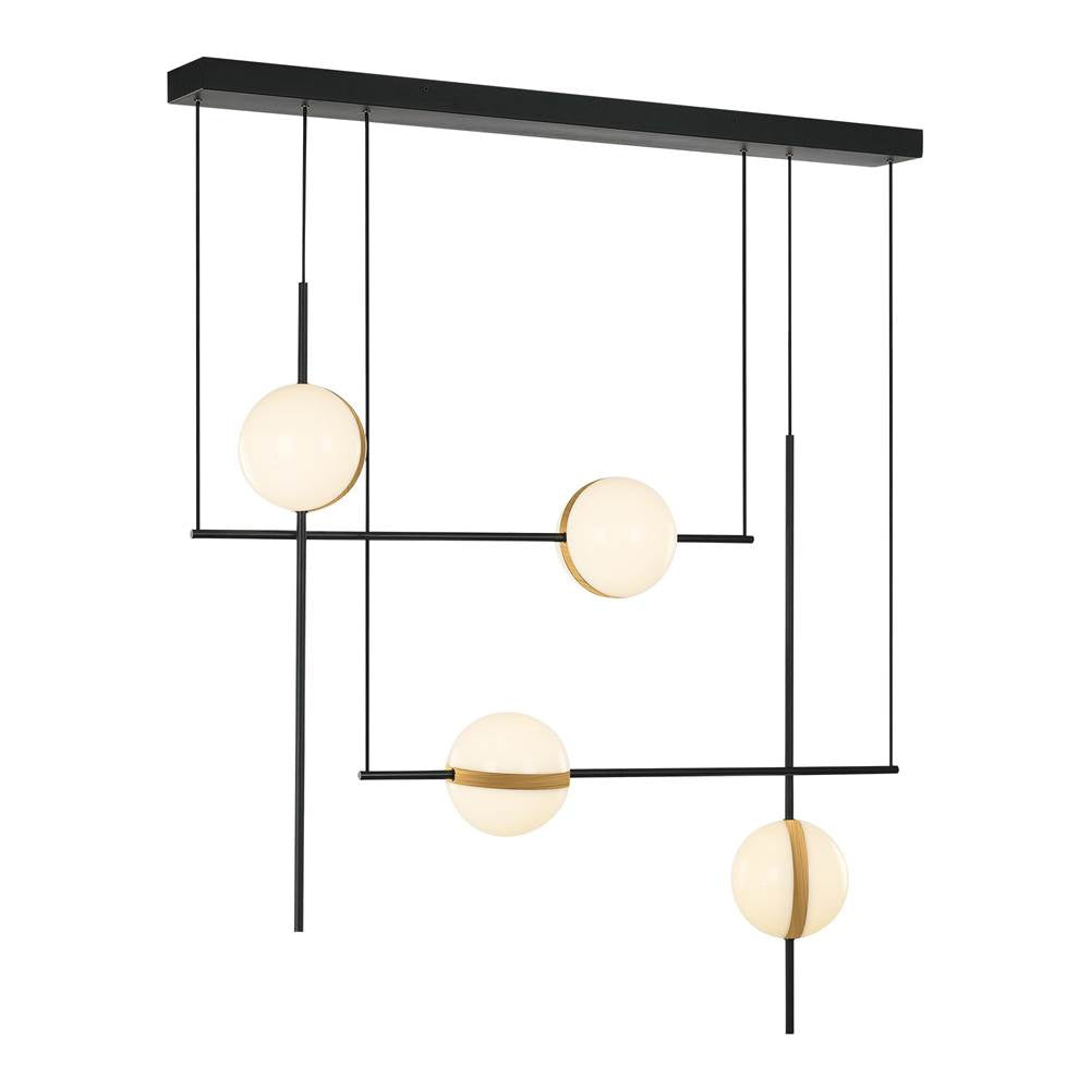 Alora Lighting LP302004MBBG-UNV Matte Black,Brushed Gold Tagliato 40-in Matte Black/brushed Gold Led Linear Pendant Image 1