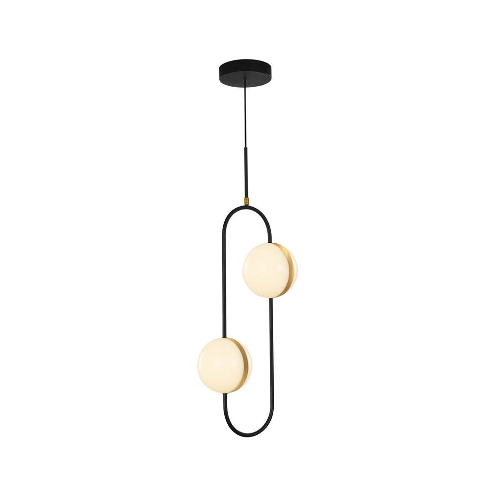 Alora Lighting PD302002MBBG-UNV Matte Black,Brushed Gold Tagliato 2 Head Matte Black/brushed Gold Led Pendant Image 1