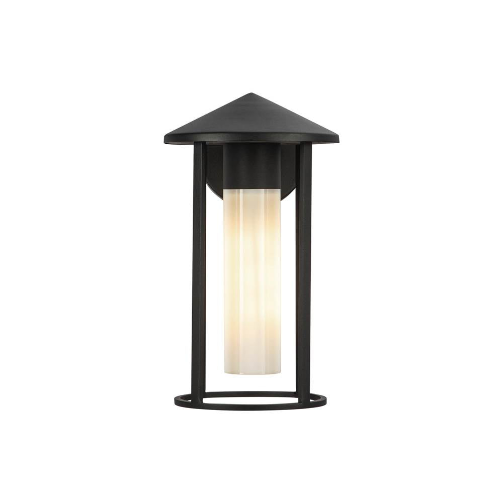 Alora Lighting EW526312BKGO Black,Glossy Opal Glass Tenko 12-in Black/glossy Opal Glass 1 Light Exterior Wall Image 1