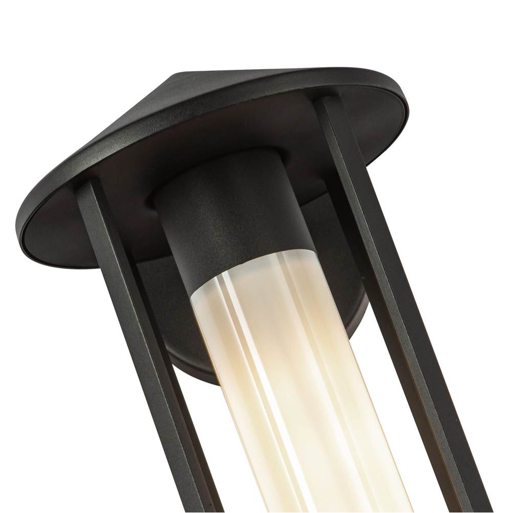 Alora Lighting EW526312BKGO Black,Glossy Opal Glass Tenko 12-in Black/glossy Opal Glass 1 Light Exterior Wall Image 3