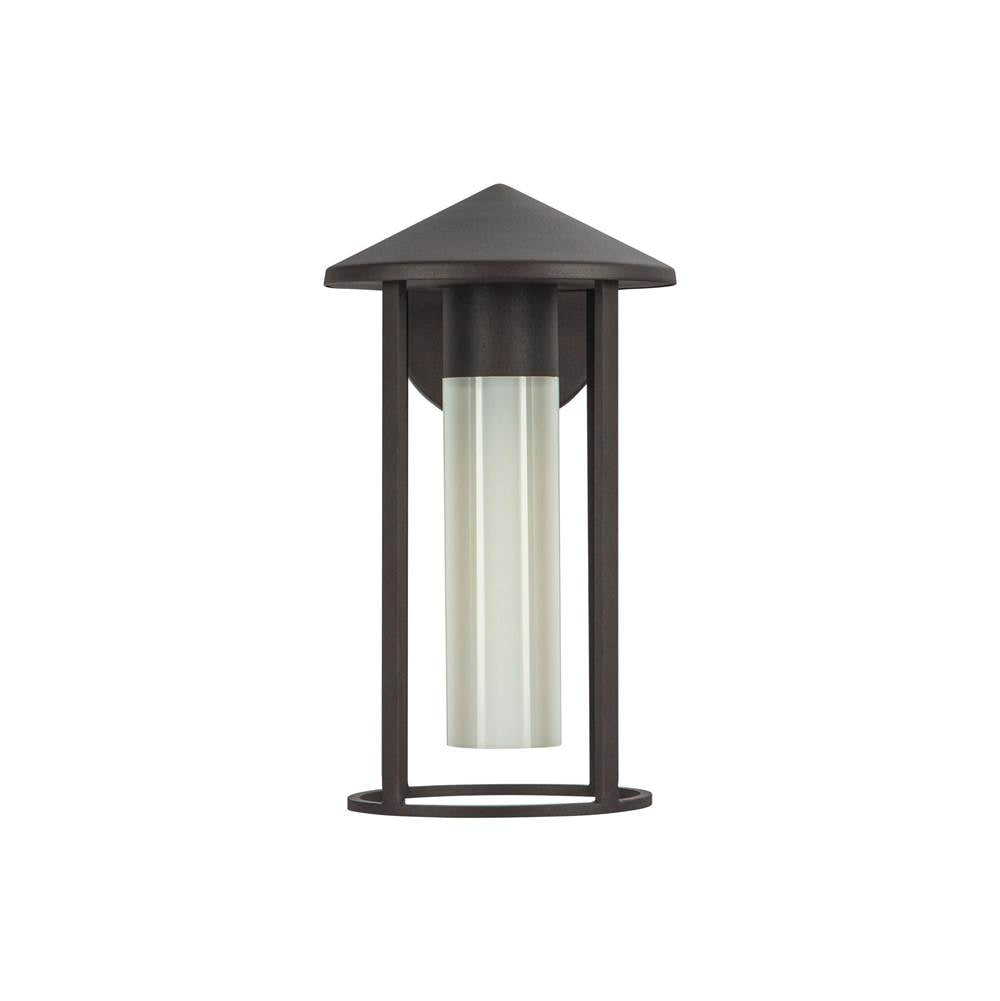 Alora Lighting Tenko 12-in Black/glossy Opal Glass 1 Light Exterior Wall