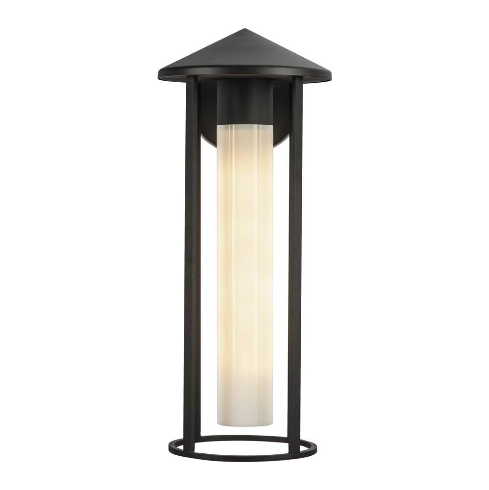 Alora Lighting EW526318BKGO Black,Glossy Opal Glass Tenko 18-in Black/glossy Opal Glass 1 Light Exterior Wall Image 1