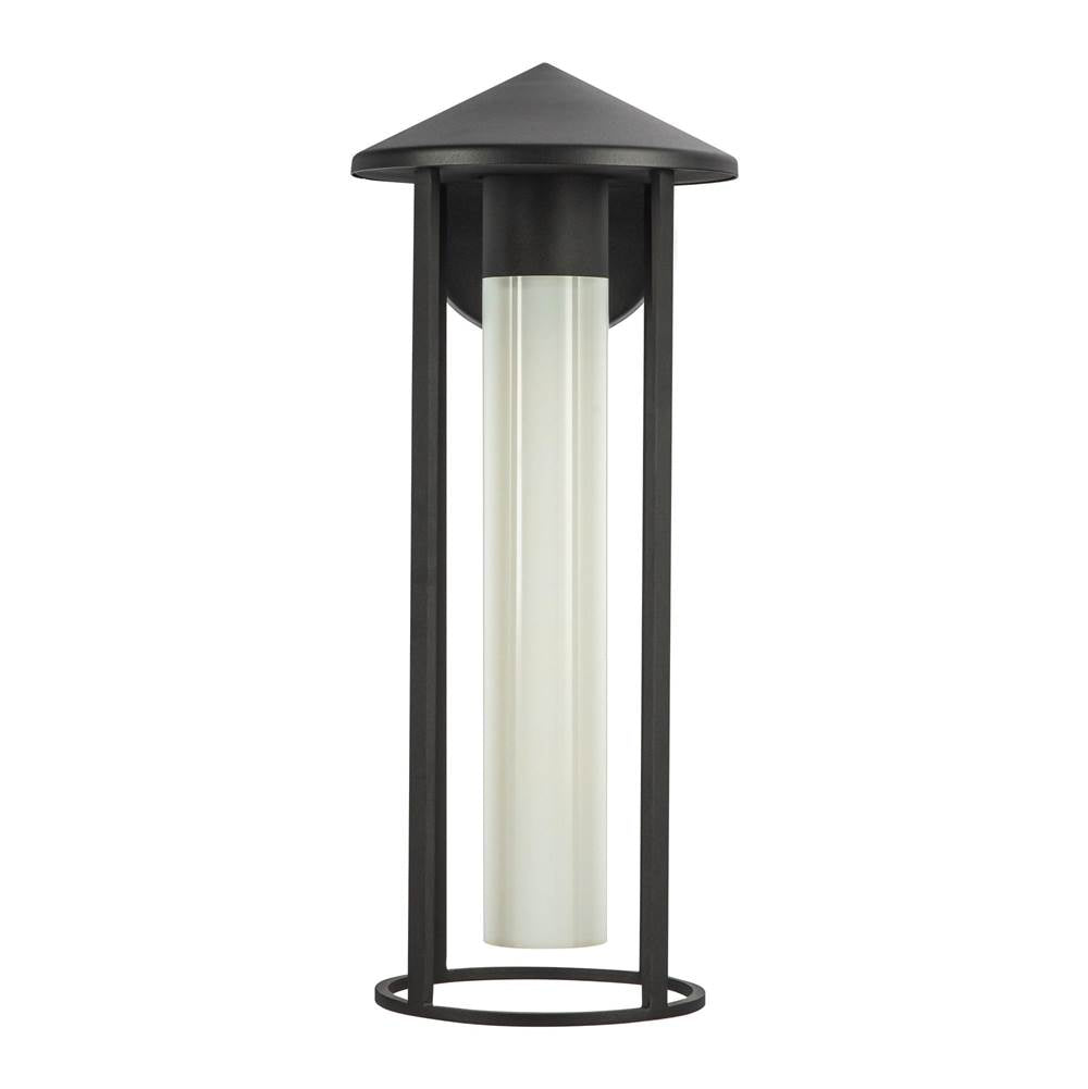 Alora Lighting Tenko 18-in Black/glossy Opal Glass 1 Light Exterior Wall