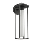 Alora Lighting EW526318BKGO Black,Glossy Opal Glass Tenko 18-in Black/glossy Opal Glass 1 Light Exterior Wall Image 3