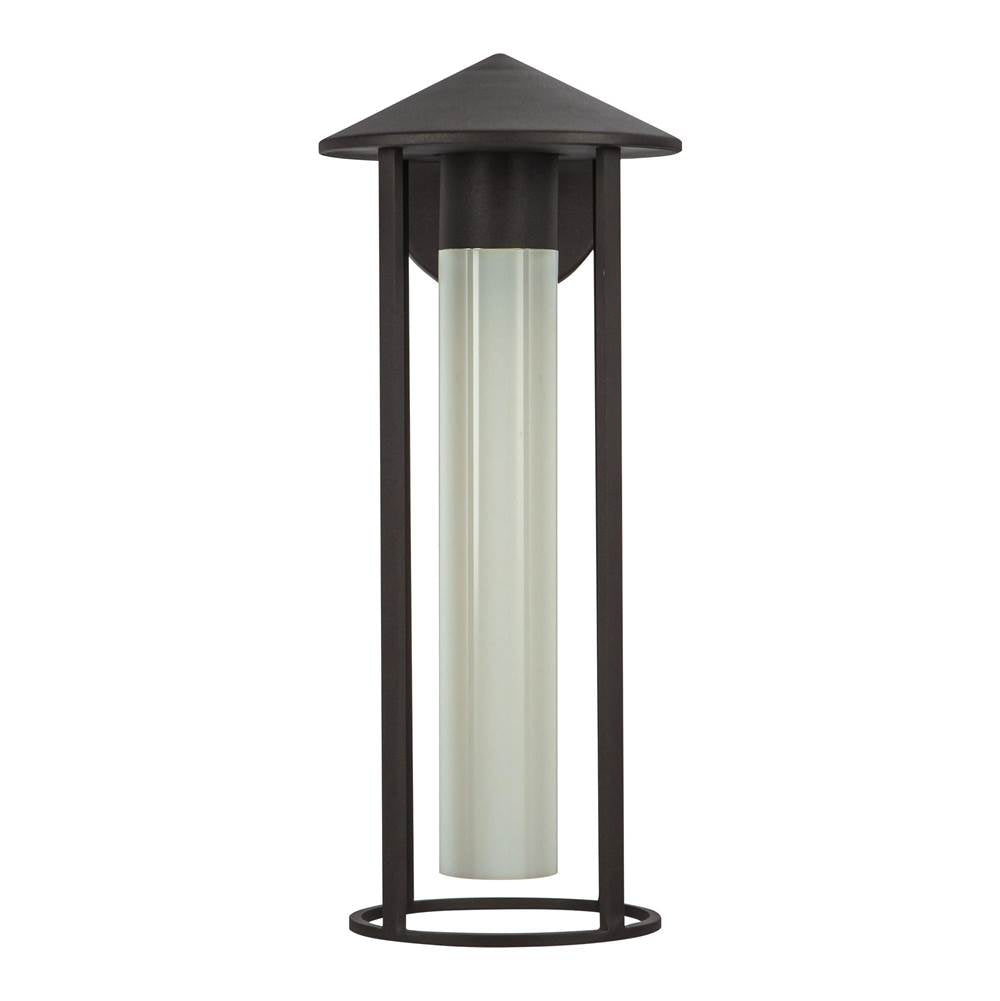 Alora Lighting Tenko 18-in Black/glossy Opal Glass 1 Light Exterior Wall