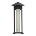 Alora Lighting Tenko 18-in Black/glossy Opal Glass 1 Light Exterior Wall