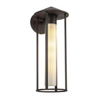 Alora Lighting EW526318BZGO Bronze,Glossy Opal Glass Tenko 18-in Bronze/glossy Opal Glass 1 Light Exterior Wall Image 4