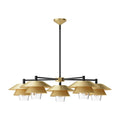 Alora Lighting Tetsu 38-in Brushed Gold/clear Glass 5 Lights Chandeliers