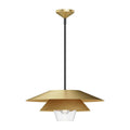 Alora Lighting Tetsu 20-in Brushed Gold/clear Glass 1 Light Pendant