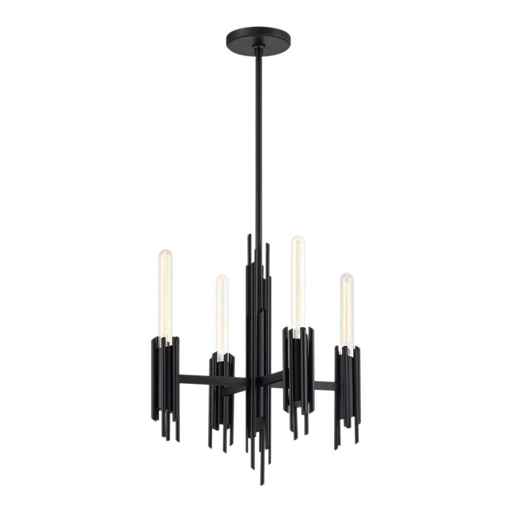 Alora Lighting Torres 19-in Matte Black 4 Lights Chandeliers