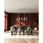Alora Lighting Torres 38-in Clear Ribbed Glass/matte Black 8 Lights Linear Pendant