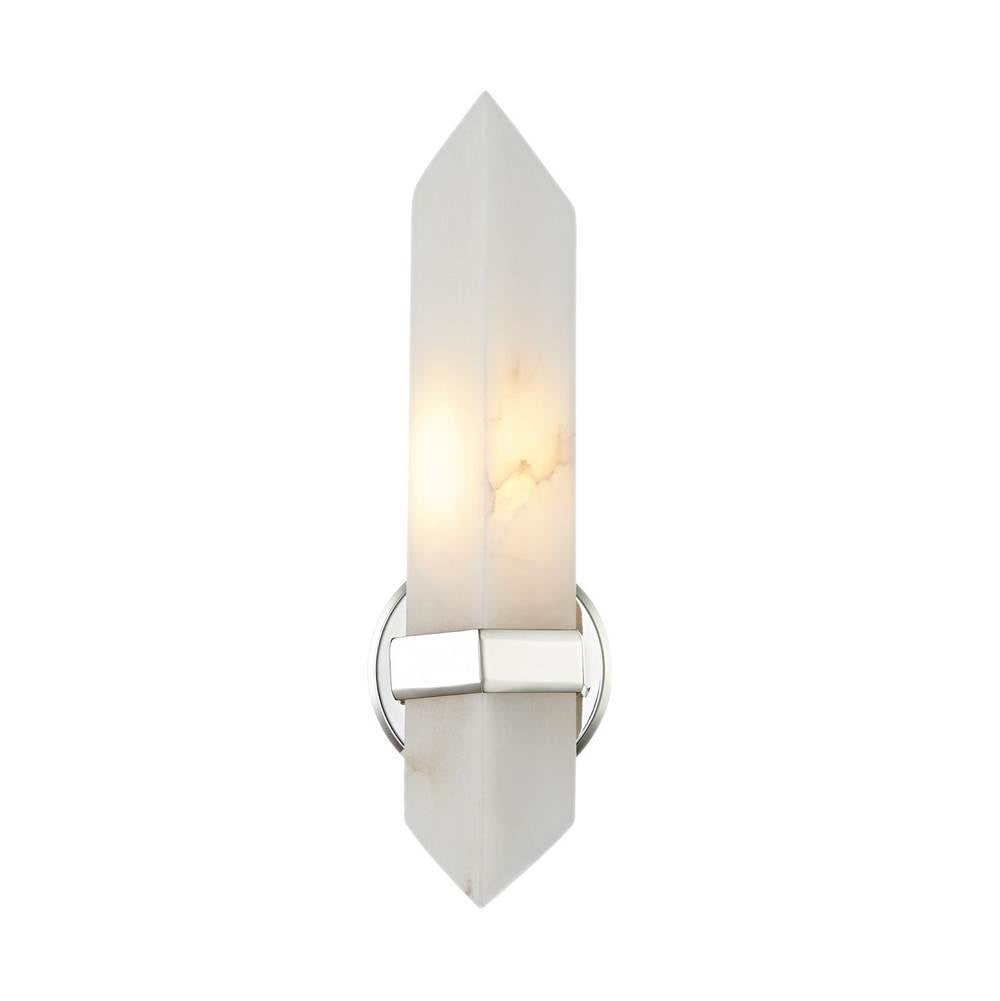 Alora Lighting Valencia 5-in Polished Nickel/alabaster 1 Light Wall/vanity