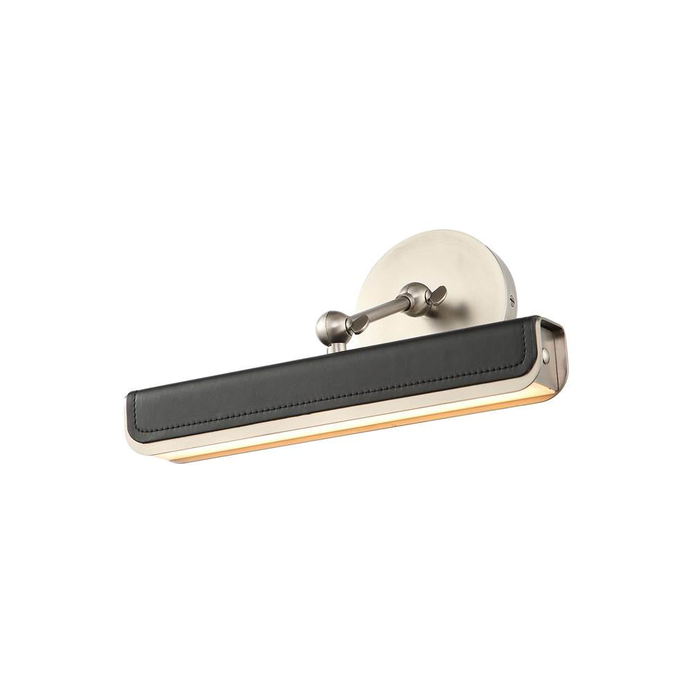 Alora Lighting Valise Picture Valise Picture 12-in Aged Nickel/tuxedo Leather Led Wall/picture Light