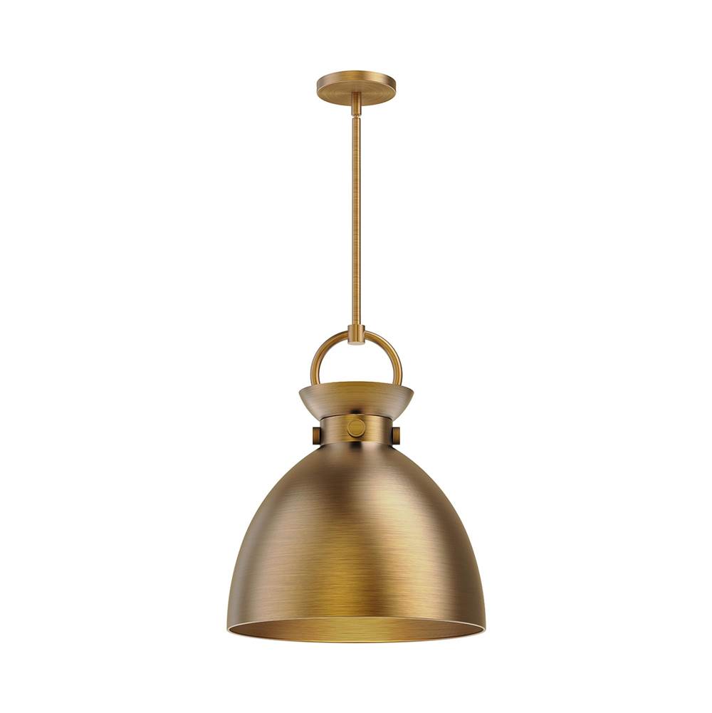 Alora Lighting Waldo 14-in Aged Gold 1 Light Pendant