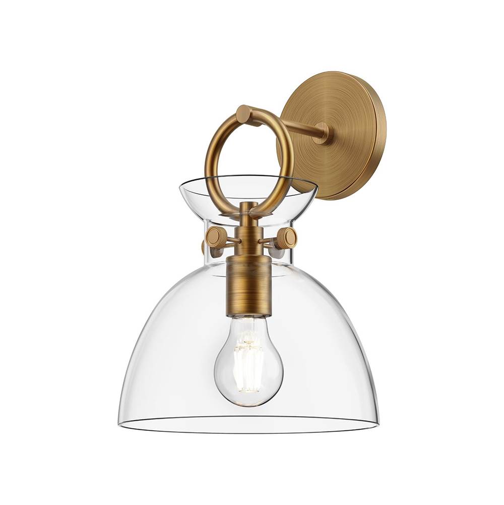 Alora Lighting Waldo 9-in Aged Gold/clear 1 Light Wall/vanity
