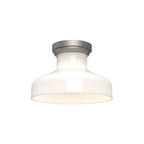 Alora Lighting Westlake 11-in Brushed Nickel/glossy Opal Glass 1 Light Flush Mount