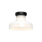 Alora Lighting Westlake 11-in Brushed Nickel/glossy Opal Glass 1 Light Flush Mount
