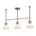 Alora Lighting Westlake 34-in Brushed Nickel/glossy Opal Glass 3 Lights Linear Pendant