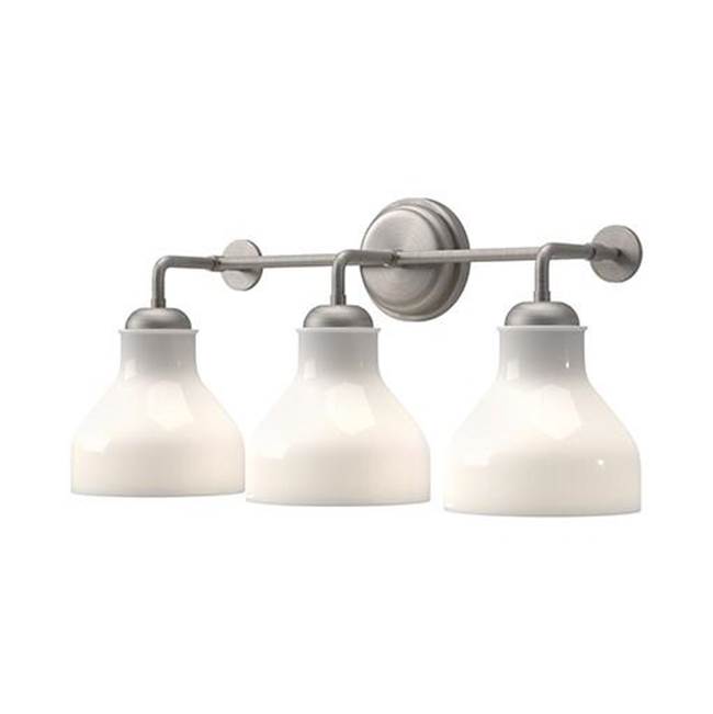 Alora Lighting Westlake 22-in Brushed Nickel/glossy Opal Glass 3 Lights Vanity