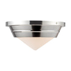 Alora Lighting FM348010PNOP Polished Nickel,Opal Matte Glass Willard 10-in Polished Nickel/opal Matte Glass 1 Light Flush Mount Image 1
