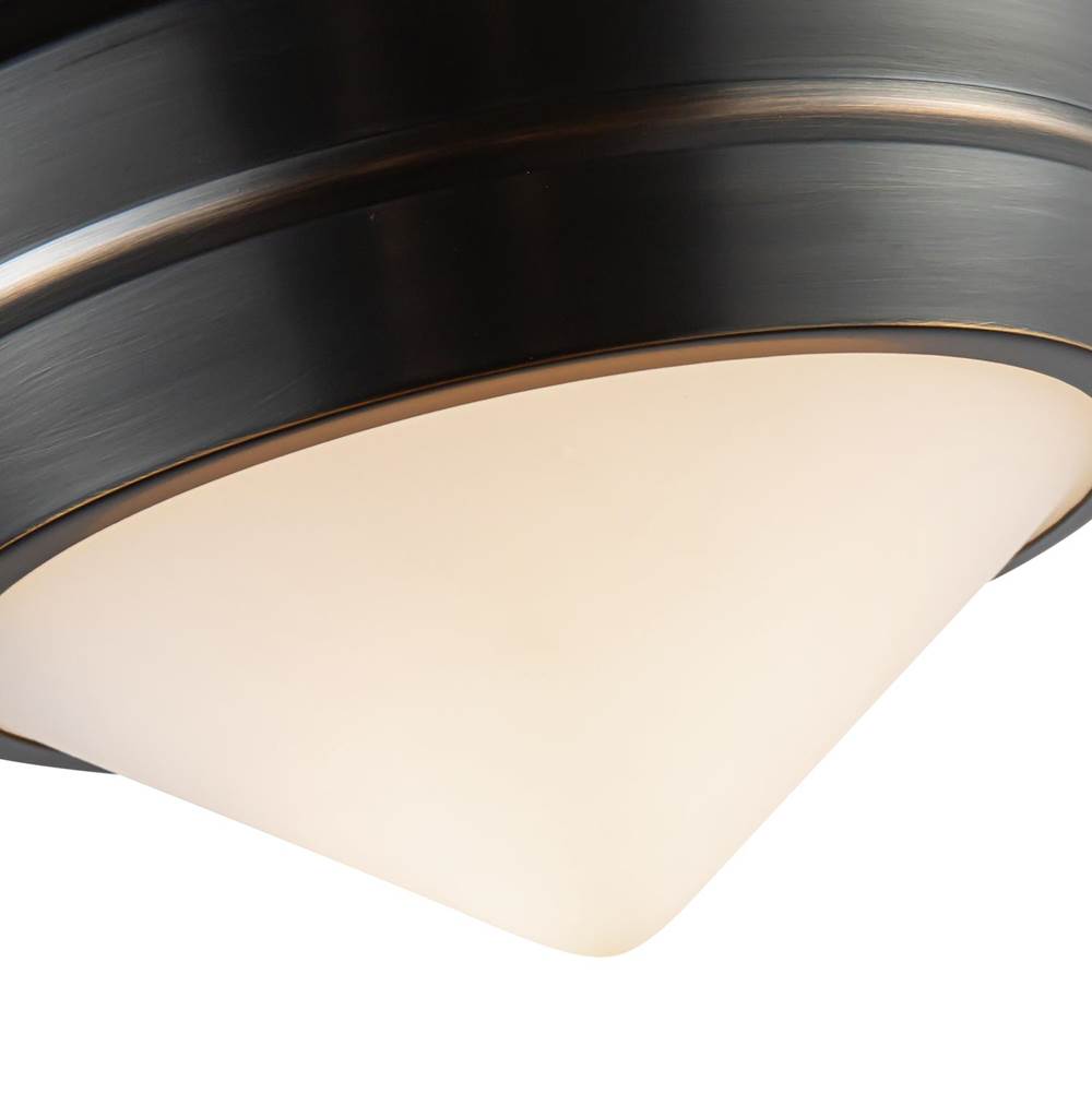 Alora Lighting Willard 10-in Polished Nickel/opal Matte Glass 1 Light Flush Mount