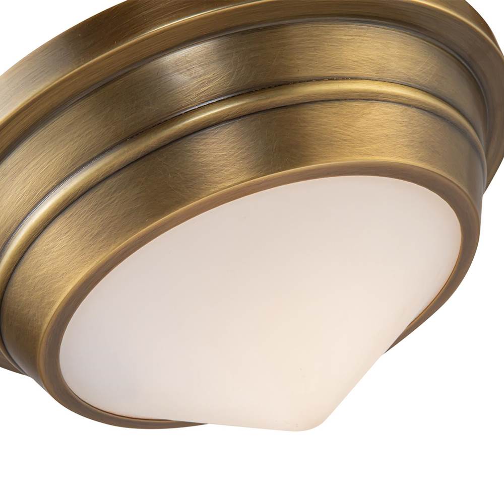 Alora Lighting Willard 10-in Polished Nickel/opal Matte Glass 1 Light Flush Mount