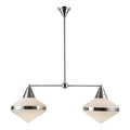 Alora Lighting Willard 41-in Polished Nickel/opal Matte Glass 2 Lights Linear Pendant