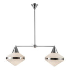 Alora Lighting Willard 41-in Polished Nickel/opal Matte Glass 2 Lights Linear Pendant