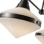 Alora Lighting Willard 41-in Polished Nickel/opal Matte Glass 2 Lights Linear Pendant