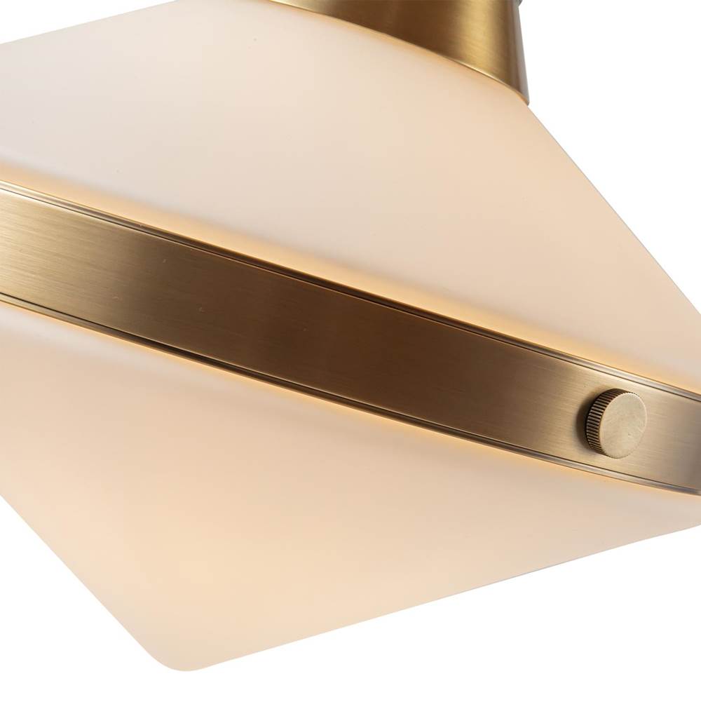 Alora Lighting Willard 41-in Polished Nickel/opal Matte Glass 2 Lights Linear Pendant