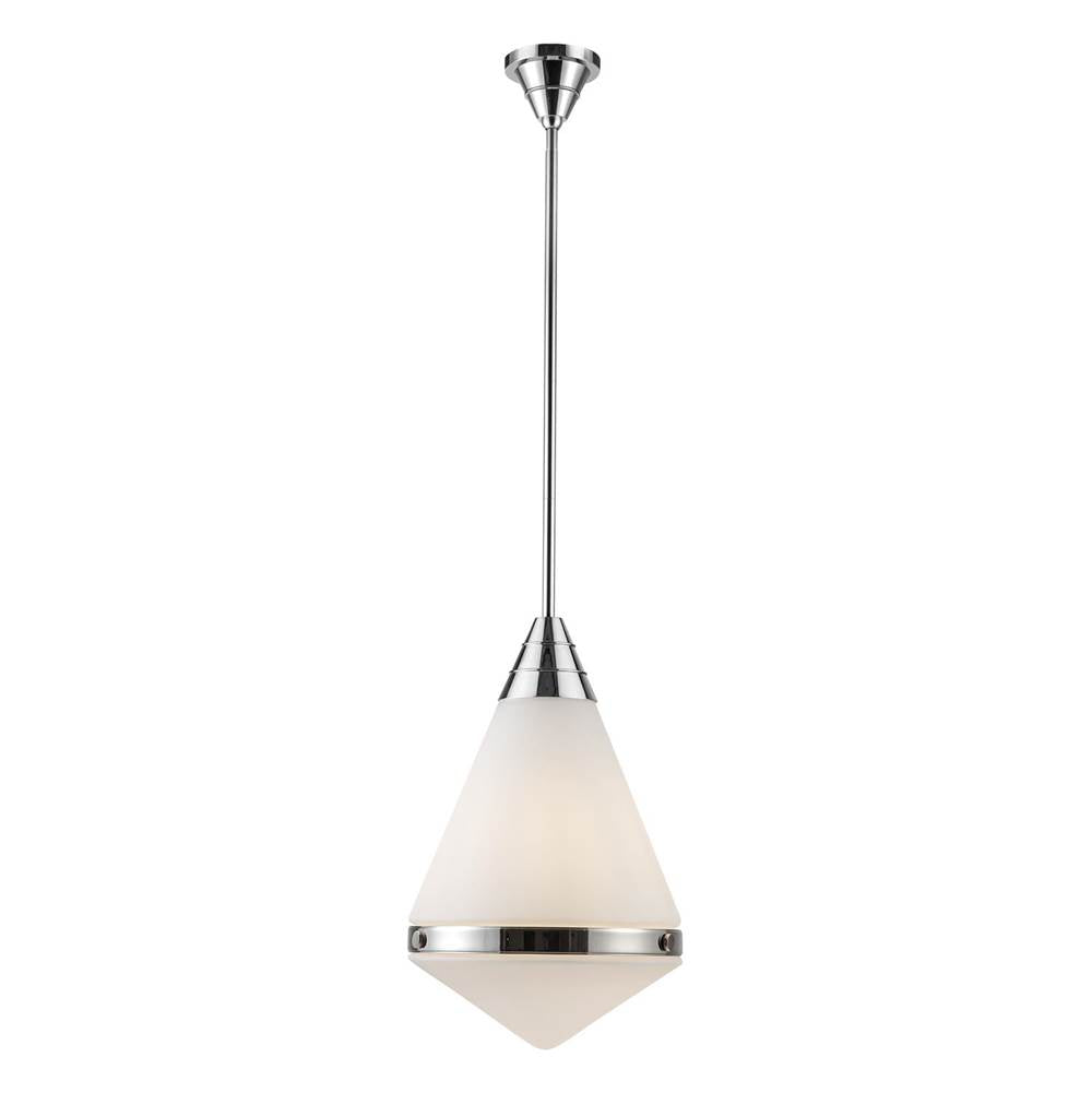 Alora Lighting PD348022PNOP Polished Nickel,Opal Matte Glass Willard 22-in Polished Nickel/opal Matte Glass 1 Light Pendant Image 1