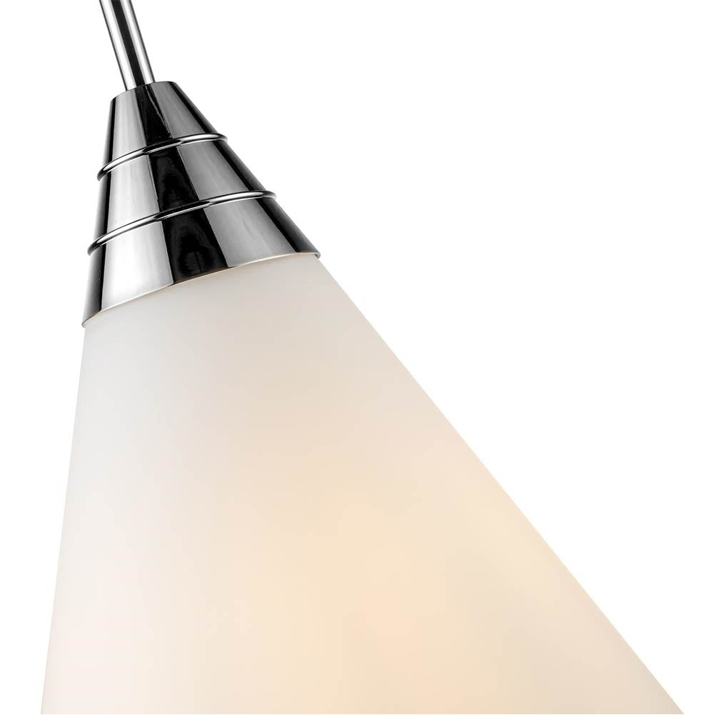 Alora Lighting Willard 22-in Polished Nickel/opal Matte Glass 1 Light Pendant