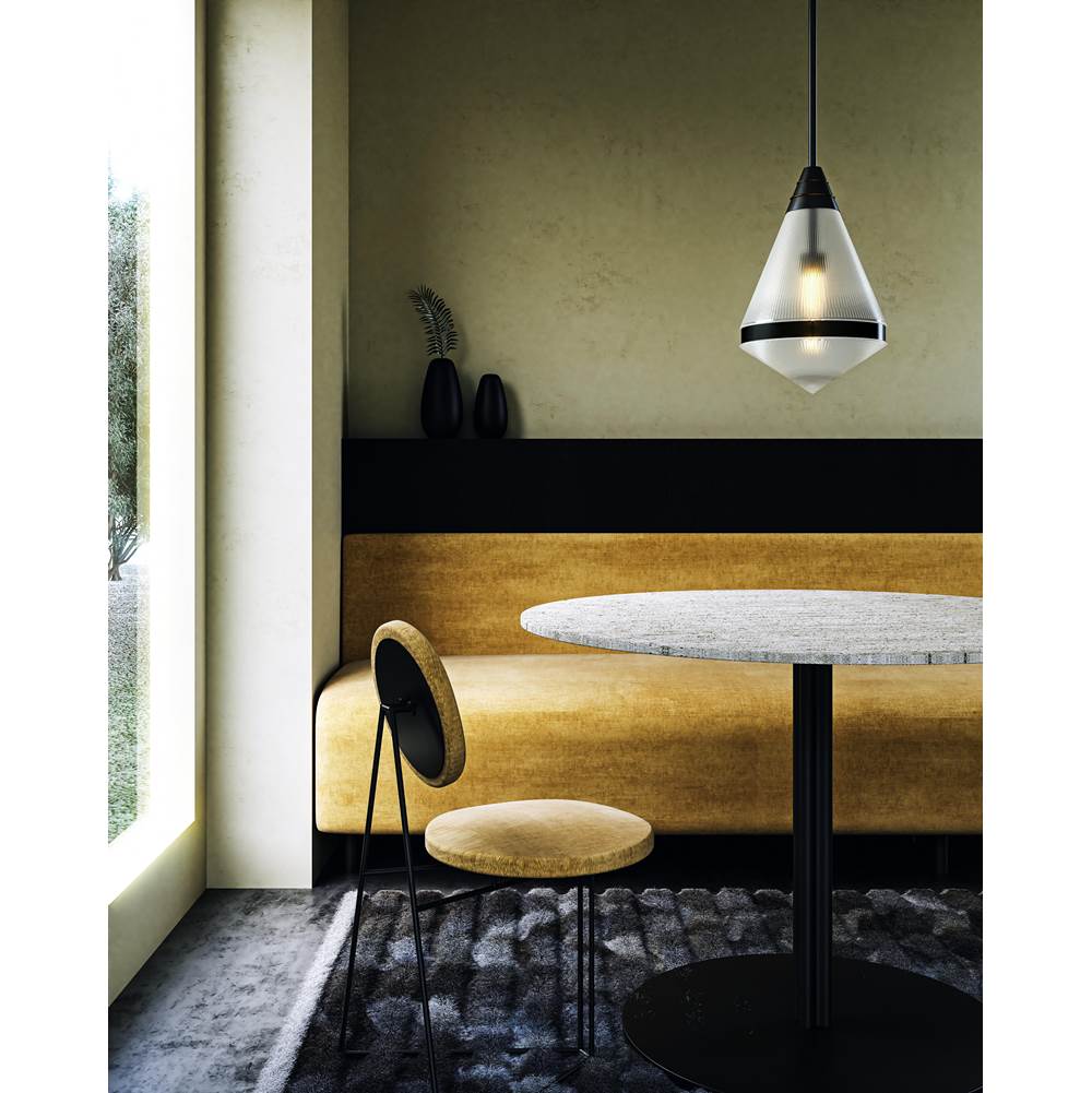 Alora Lighting PD348022UBPG Urban Bronze,Prismatic Glass Willard 22-in Urban Bronze/prismatic Glass 1 Light Pendant Image 2