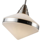 Alora Lighting Willard 14-in Polished Nickel/opal Matte Glass 1 Light Pendant