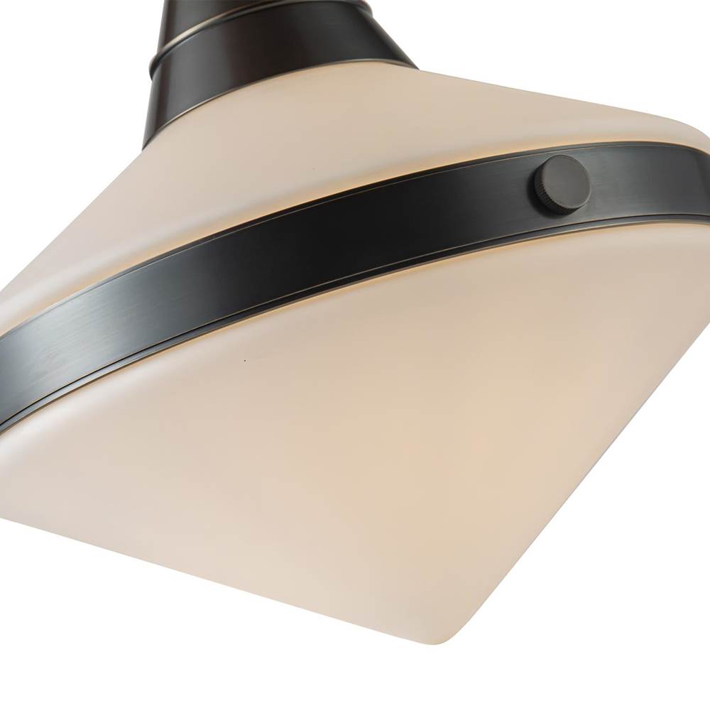 Alora Lighting Willard 14-in Polished Nickel/opal Matte Glass 1 Light Pendant