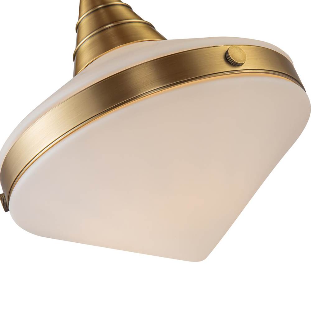 Alora Lighting Willard 14-in Polished Nickel/opal Matte Glass 1 Light Pendant