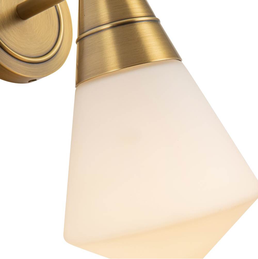 Alora Lighting WV348106VBOP Vintage Brass,Opal Matte Glass Willard 6-in Vintage Brass/opal Matte Glass 1 Light Wall/vanity Image 2