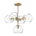 Alora Lighting Willow 18-in Brushed Gold/clear Glass 5 Lights Chandeliers