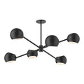 Alora Lighting Willow 37-in Matte Black 6 Lights Chandeliers