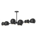 Alora Lighting Willow 48-in Matte Black 8 Lights Linear Pendant