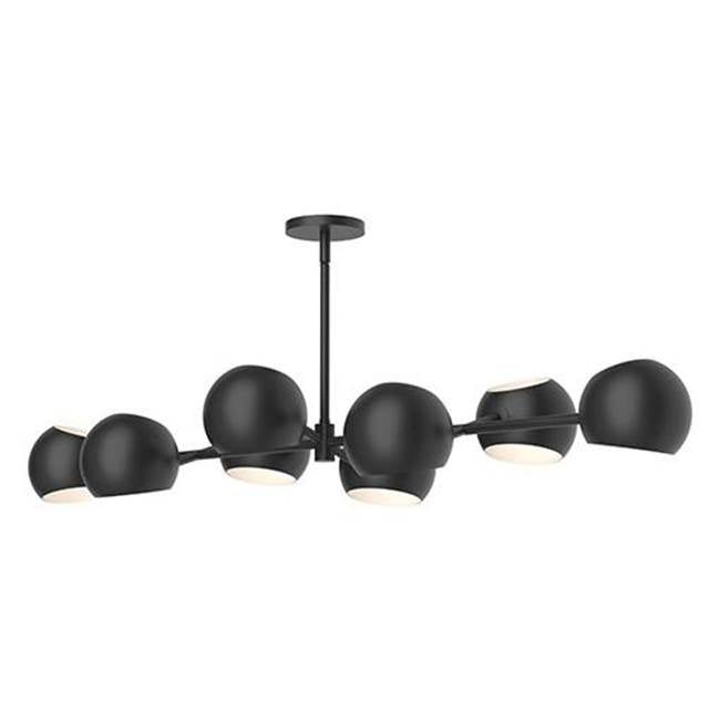 Alora Lighting Willow 48-in Matte Black 8 Lights Linear Pendant