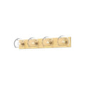 Alora Lighting Willow 31-in Brushed Gold/clear Glass 4 Lights Vanity