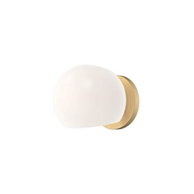 Alora Lighting Willow 6-in Brushed Gold/clear Glass 1 Light Wall/vanity