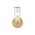 Alora Lighting Revolve Clear Glass/natural Brass 1 Light Wall/vanity